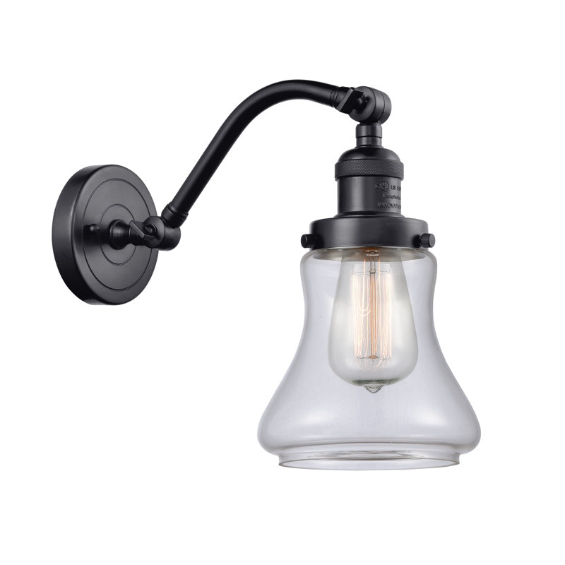 Edda Armed Sconce, Matte Black