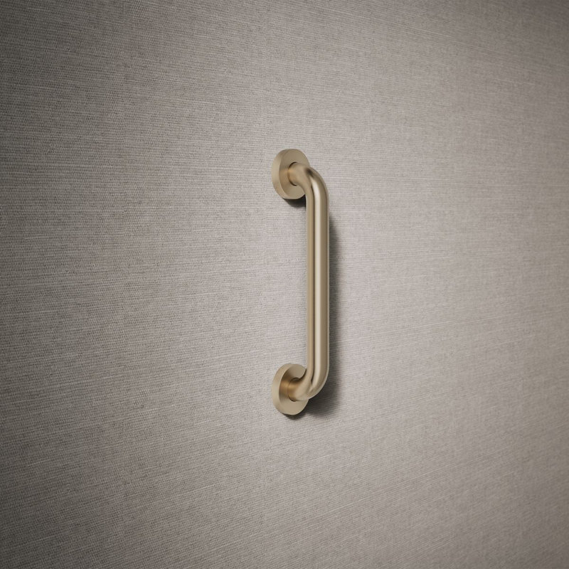 Contemporary Grab Bar, 12"W, Vibrant Brushed Bronze