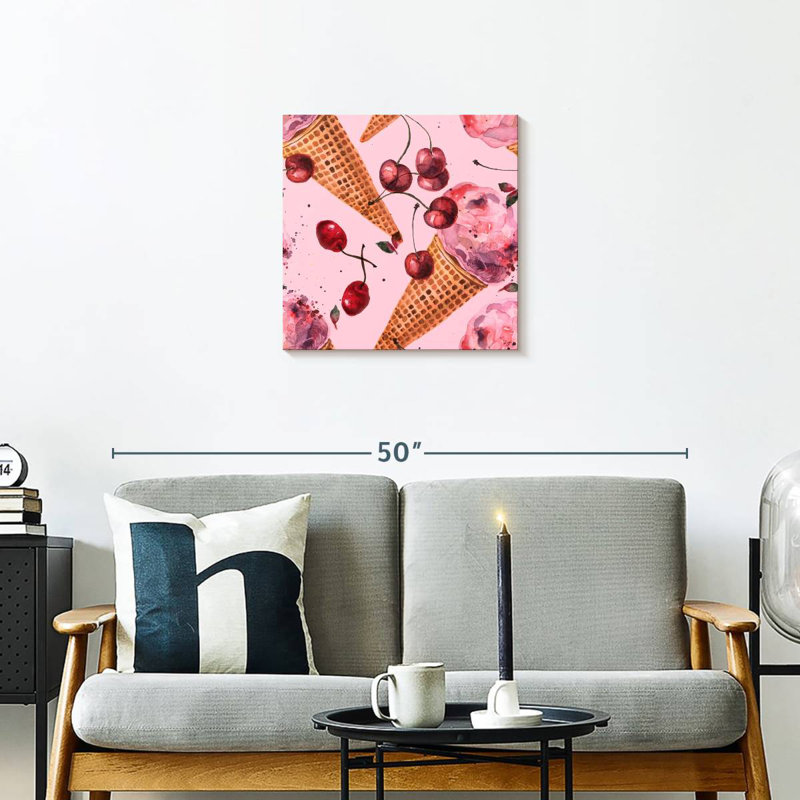 Cherry Flavoured Ice Cream, 20" H x 20" W