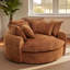 Upholstered Oversized Round Barrel Sofa Chair-311225520