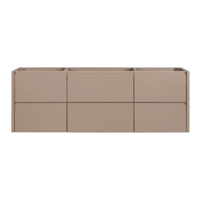   West 60 Inch Wall-Mounted Single Sink Base Cabinet in Mocha