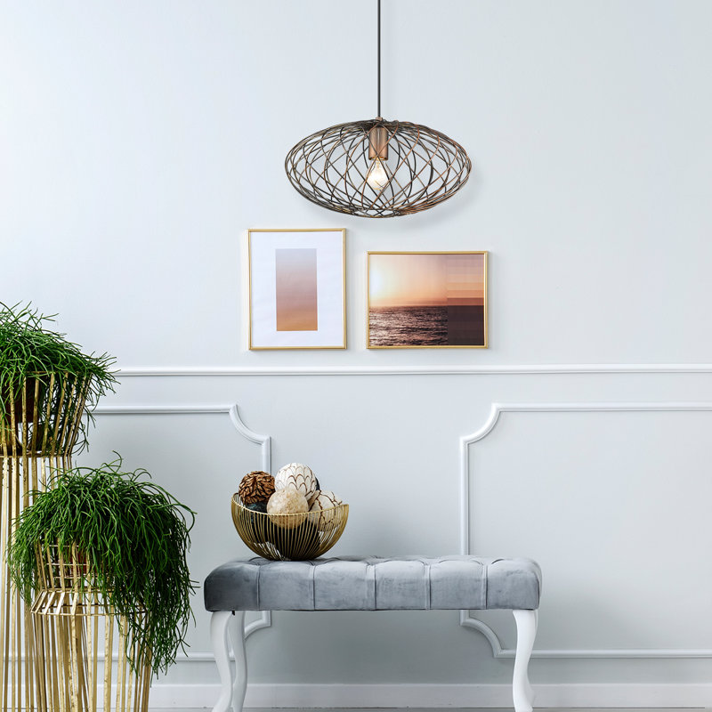 Sumner 1 - Light Copper Geometric Pendant