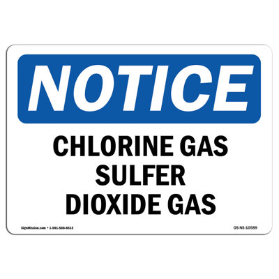 Chlorine Gas Sulfur Dioxide Gas Sign