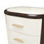 Table de chevet 3 tiroirs avec plateau en marbre Paris Chic