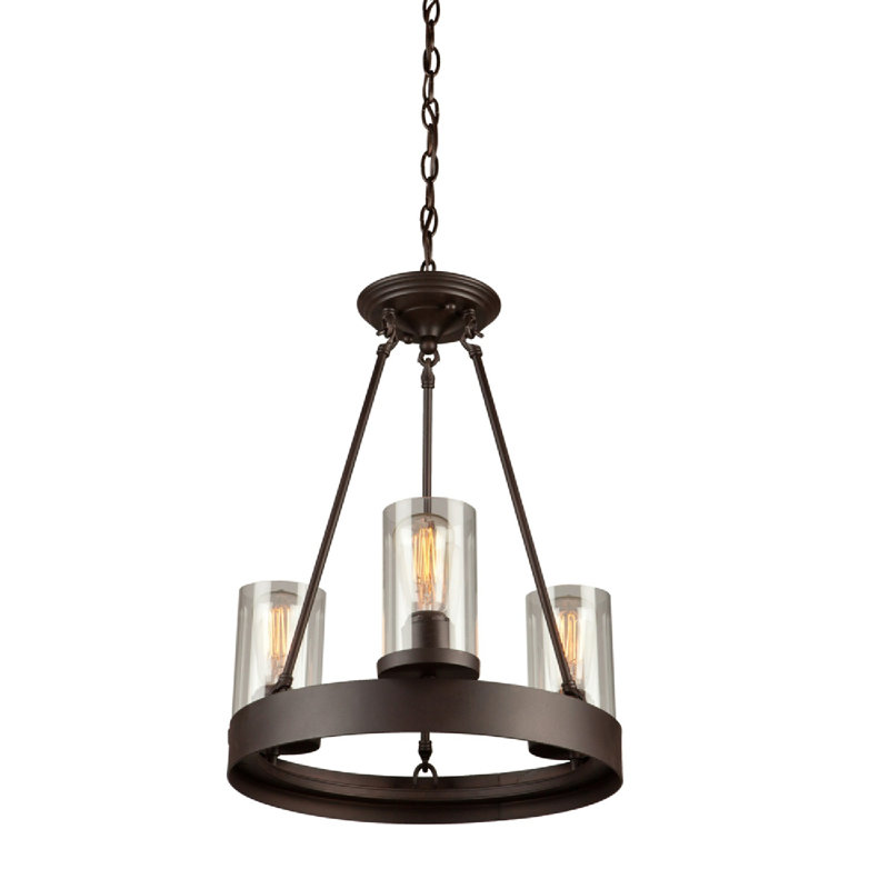 Aadhvik 3 - Light Dimmable Cylinder Chandelier