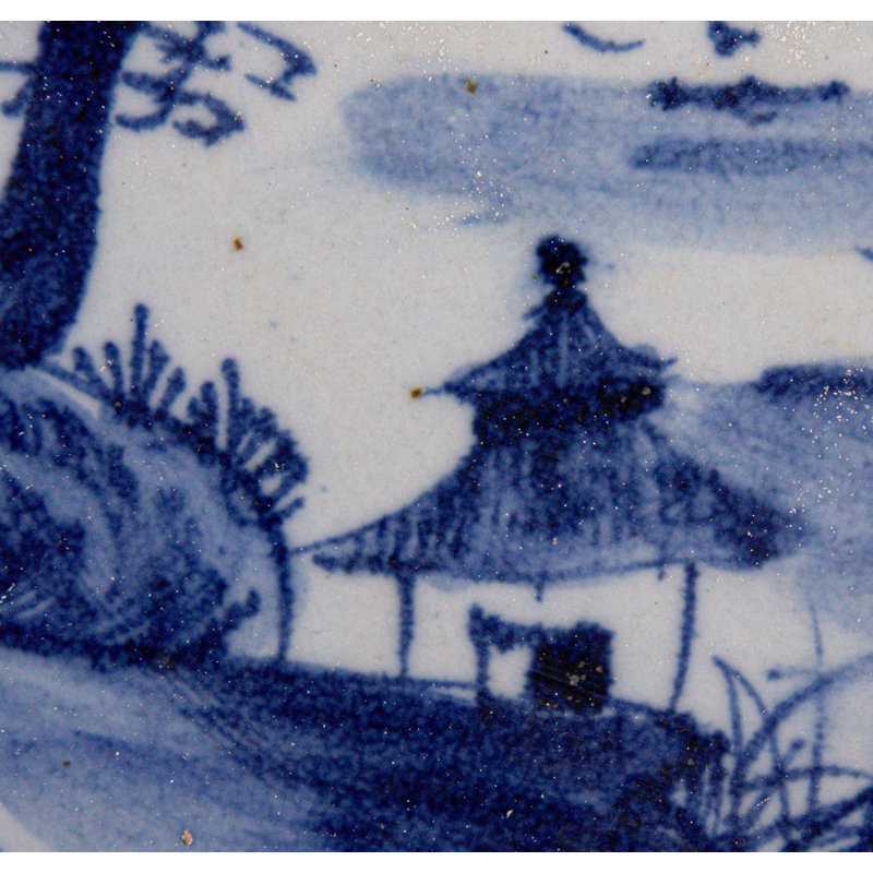 Oriental Landscape Porcelain Planter