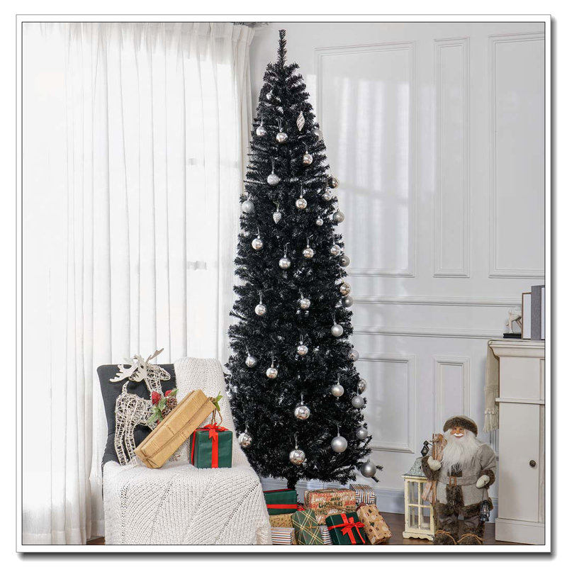 Arbre de Noël noir 8 pi