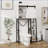 Over The Toilet Storage Cabinet, Farmhouse Sliding Barn Door Adjustable Shelves Side Storage Rack | White | MDF