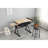Adjustable Drawing Drafting Table Desk With 2 Drawers For Home Office And School With Stool(Wood)