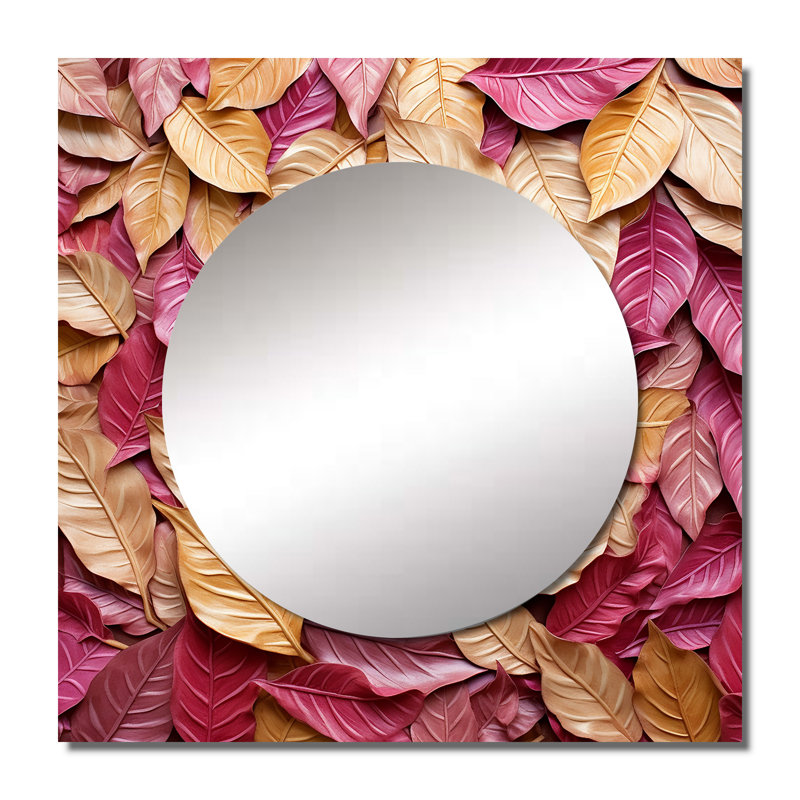 Rojan - Art mural miroir carré pour salle de bain, 23 po x 23 po