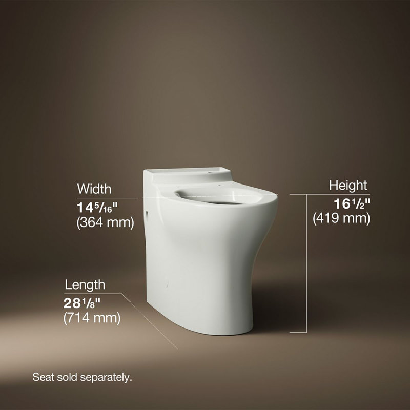 Persuade® Comfort Height Elongated Chair Height Toilet Bowl, Dune