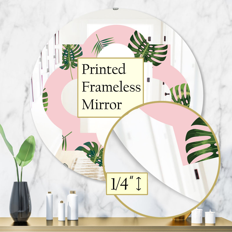 Miroir mural Quatrefoil, H 31,5 po x l po