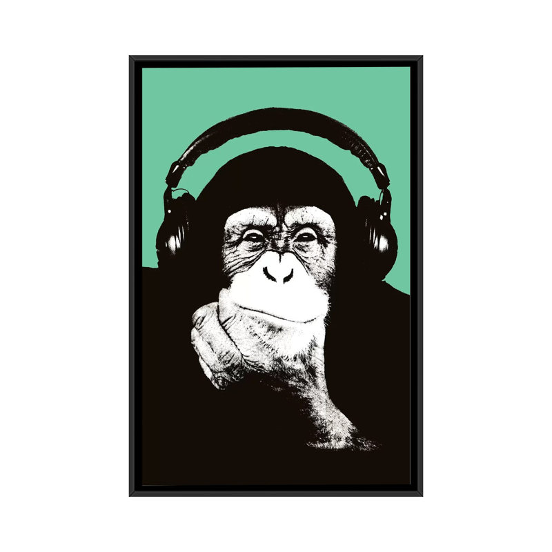 «New Monkey Head VIII», impression sur toile, H 26 po x l 18 po x P 1,5 po, Toile avec cadre noir