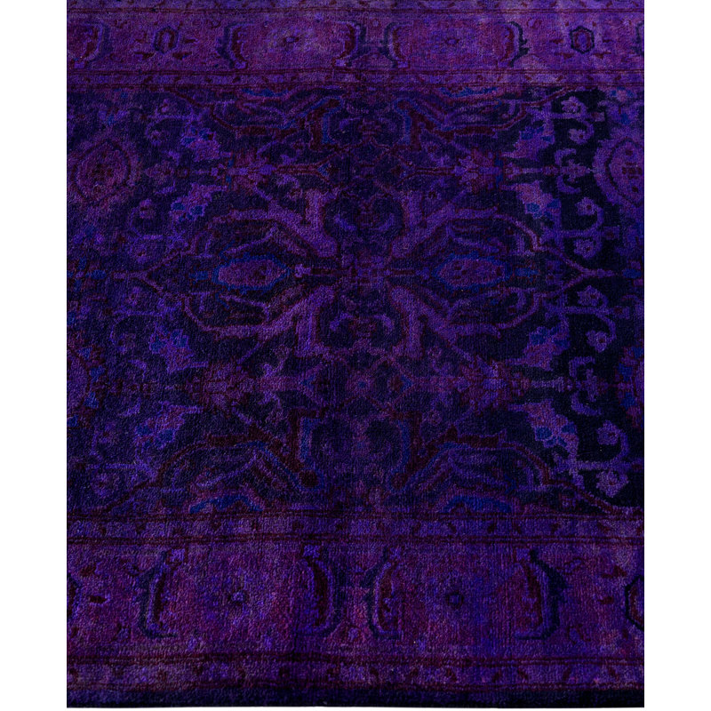 Overdyed One-of-a-Kind 2' 6" X 10' 3" Hand Knotted Area Rug