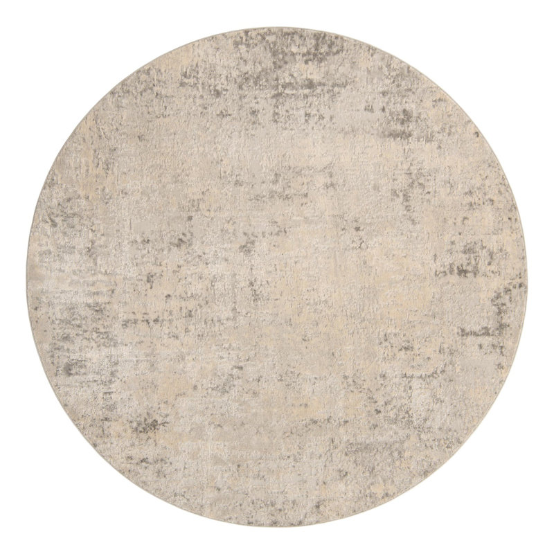 Tapis gris, Rond 7 pi 10 po