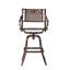Fonte d'aluminium - Couleur cuivre, 25,31 po de largeur, tabouret confortable de 44,91 po de hauteur, 25,25 po de largeur, pour l'extérieur