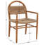 Chaise avec accoudoirs en bois massif Kashmir-980238153-980238152