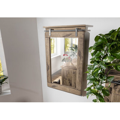 Railway Solid Wood Rectangle Mirror