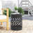 Outdoor Metal End Table -Large-86203753