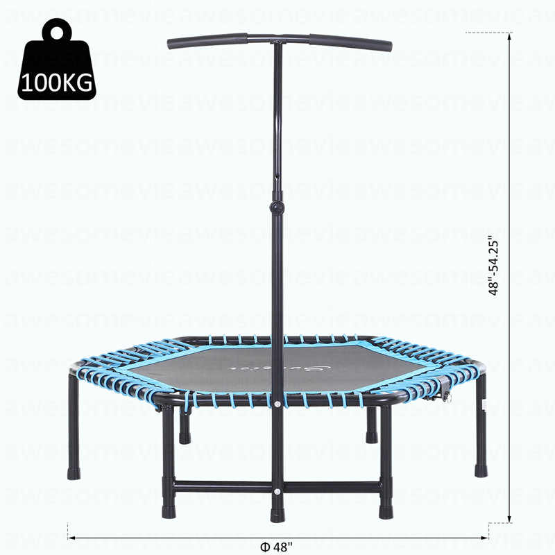 Trampoline d'exercice, rebondisseur portable pliable