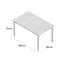 Afrin Rectangular Eucalyptus Outdoor Dining Table With Umbrella Hole , 135cm cm W 85cm cm D