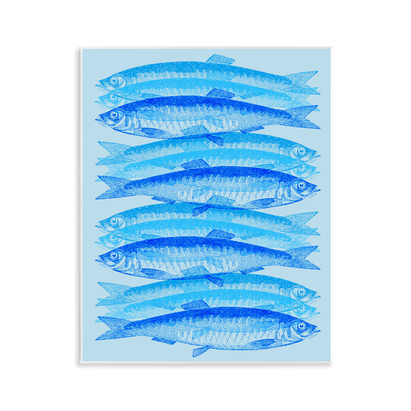 "Blue Layered Fish", art mural par Daphne Polselli