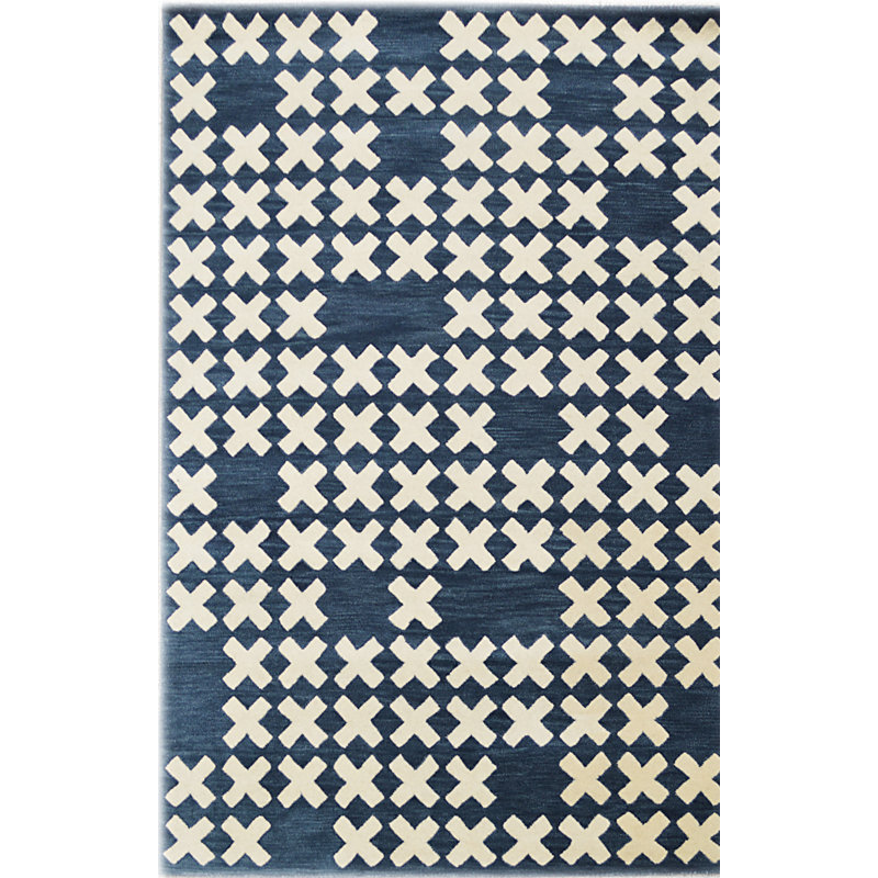 System Geometric Wool Hand Woven Area Rug, Rectangle 153 x 244cm