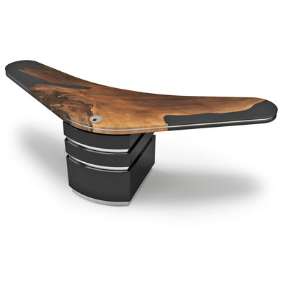 Bureau en coin en bois massif Boomerang