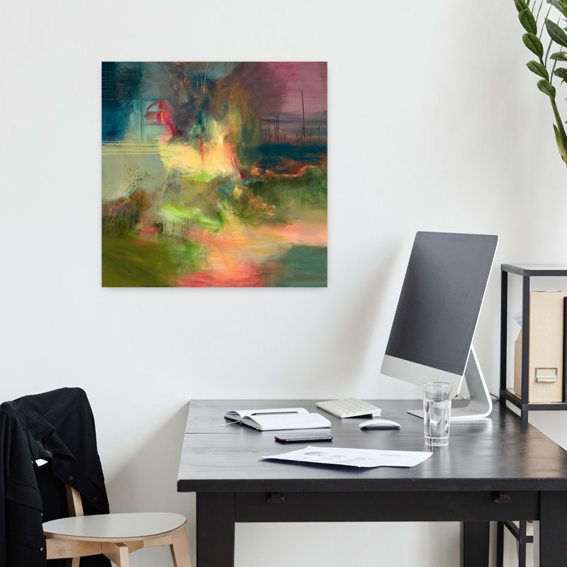 Canto Gitano, art contemporain abstrait, 18" H x 18" W