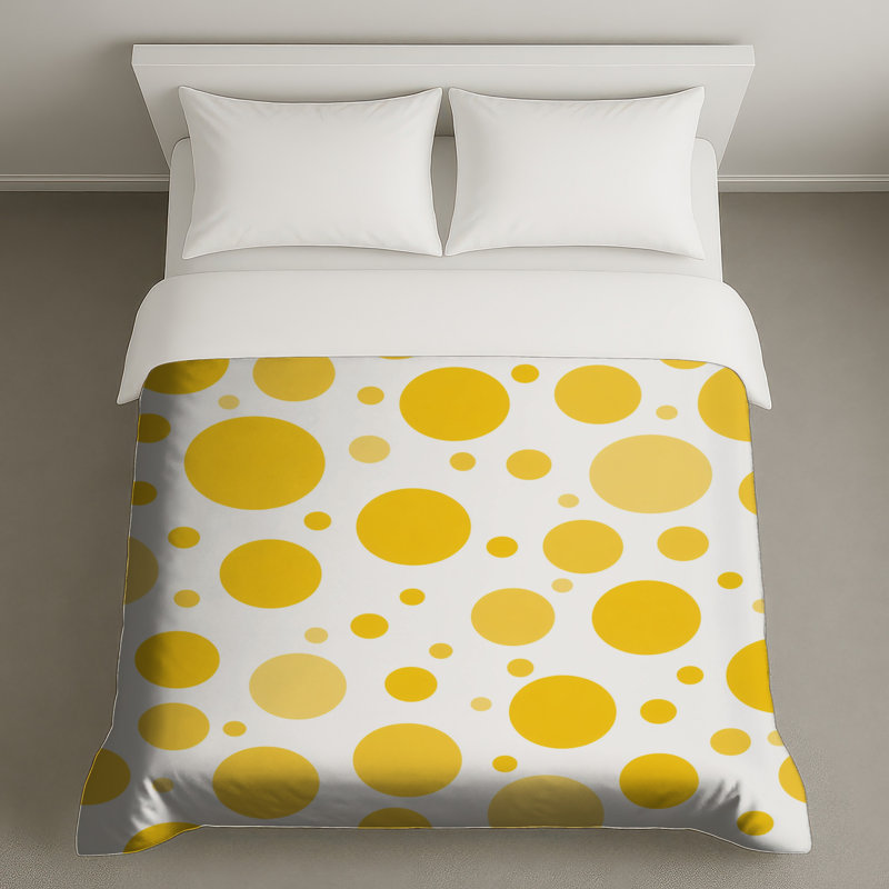 Housse de couette à pois moderne, Très grand lit