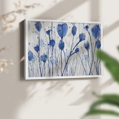 Blue Day Garden -Framed Print - Restickable