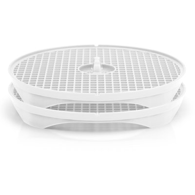 Borner 2 Pc Crispymaker, Microwave Chip Maker, White