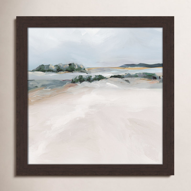 Sentier chatoyant - Peinture sur papier encadrée, H 18 po x l 18 po x P 1,12 po, Encadré de bois de noyer