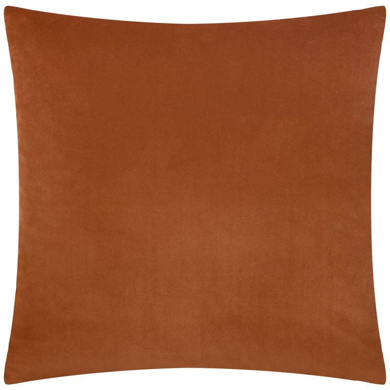 Savoy Stripe Striped Square Throw Cushion, Orange, Feather