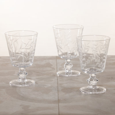 Verres à verres gravés tout usage - lot de 3 (assortis)