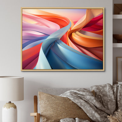 " Blue Red Fractal Spiral I "