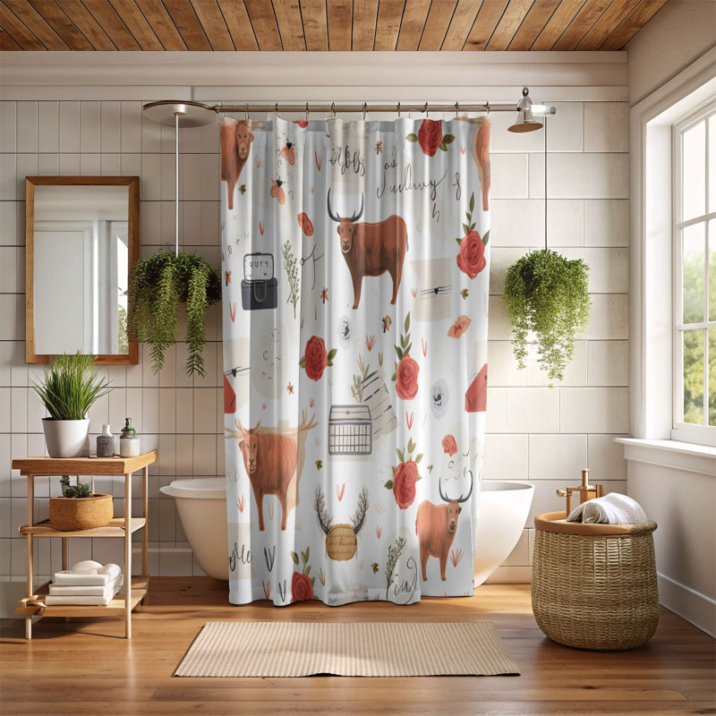 Mignon - Rideau de douche Premium, H 74 po x l 71 po