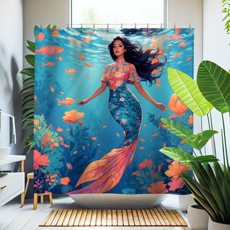 Rideau de douche Aoi Mermaid