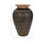 Handcrafted Decorative Terracotta & Rattan Table Vase with Artisan Texture - Modern Black Flower Vase for Home Decor, Sculptural Accent Vase for Fresh or Faux Arrangements - Durable Decorative Vase with Bold Round Silhouette, 19", Black & Brown