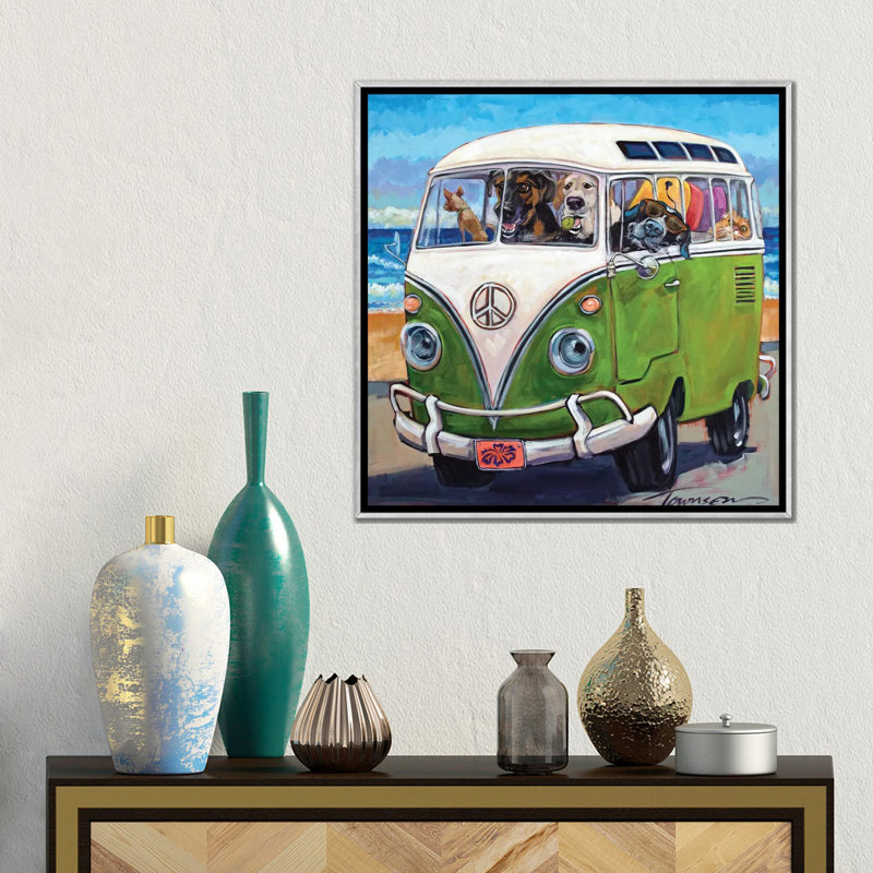 «Hang Loose» par CR Townsend - impression sur toile tendue, H 18 po x l 18 po x P 1,5 po, Encadrement argenté