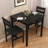 3 Piece Dining Table Set For 2 With Built-In Storage Rack, Small Wooden Kitchen Table With 2 Backrest Chairs, Farmhouse Square Dinette Set For Small Space Dining Room, Breakfast Nook, Apartment-1101726343
