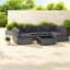 Ensemble de canapés de patio moderne, design gris acier rotin pour le divertissement familial