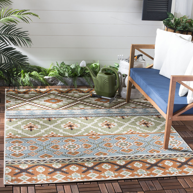 Tapis intérieur / extérieur Northpoint Southwestern, Rectangle 6 pi 7 po x 9 pi 6 po