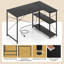 L-Shaped Metal Base Computer Desk