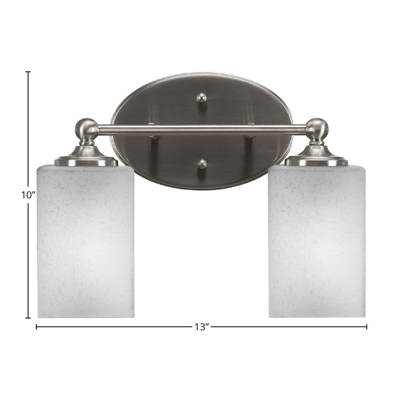 Barre d'éclairage de salle de bain Aitkens, Nickel brossé, 2