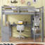 Lit mezzanine avec bureau en L, garde-robe et tablettes de rangement-1730610487-1730610486