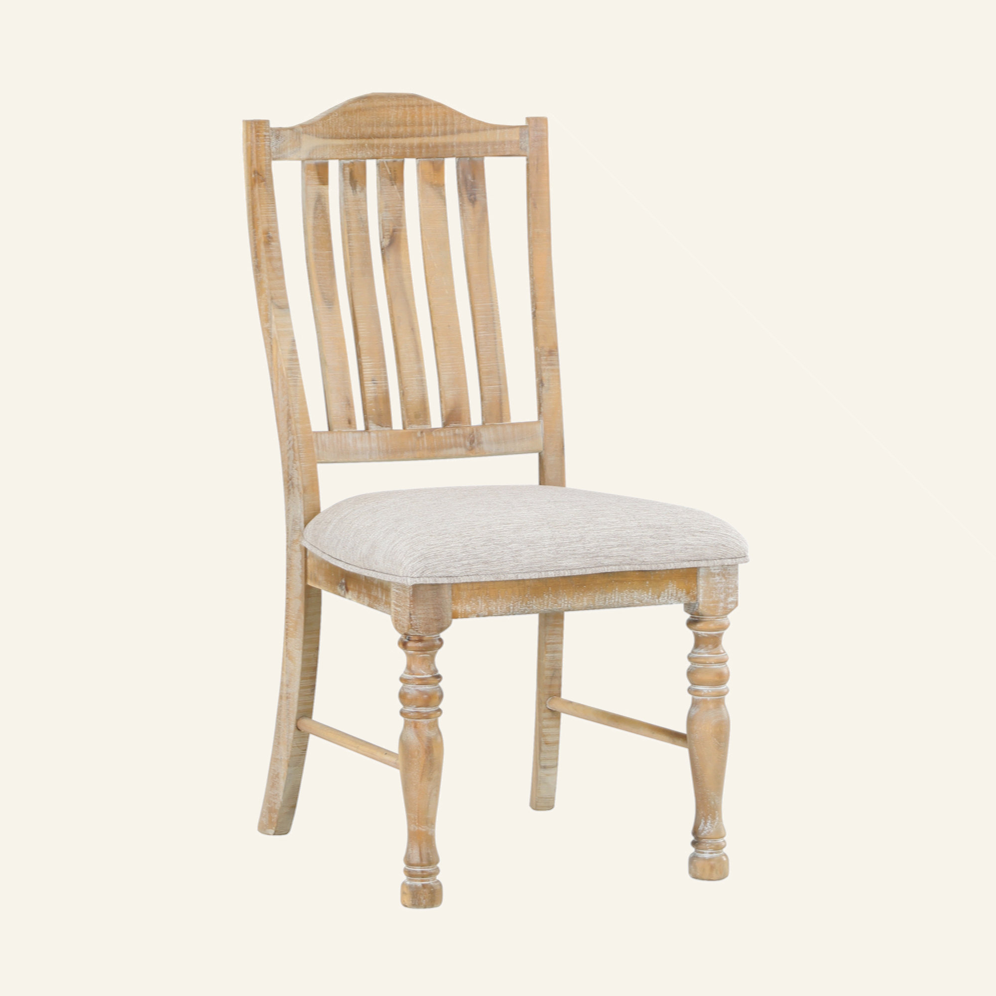 August Grove Traditional Farmhouse Style Chairs Set Of 2, Wheat Finish