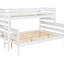 Lit simple superposé au-dessus de grand lit simple, blanc - lit robuste pour les chambres à coucher avec instructions d'assemblage claires