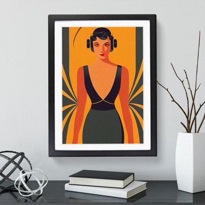 XV1022-773X Art Deco Woman No.3 - Single Picture Frame Print