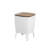 Cooler Table, White/Teak Brown-13502967